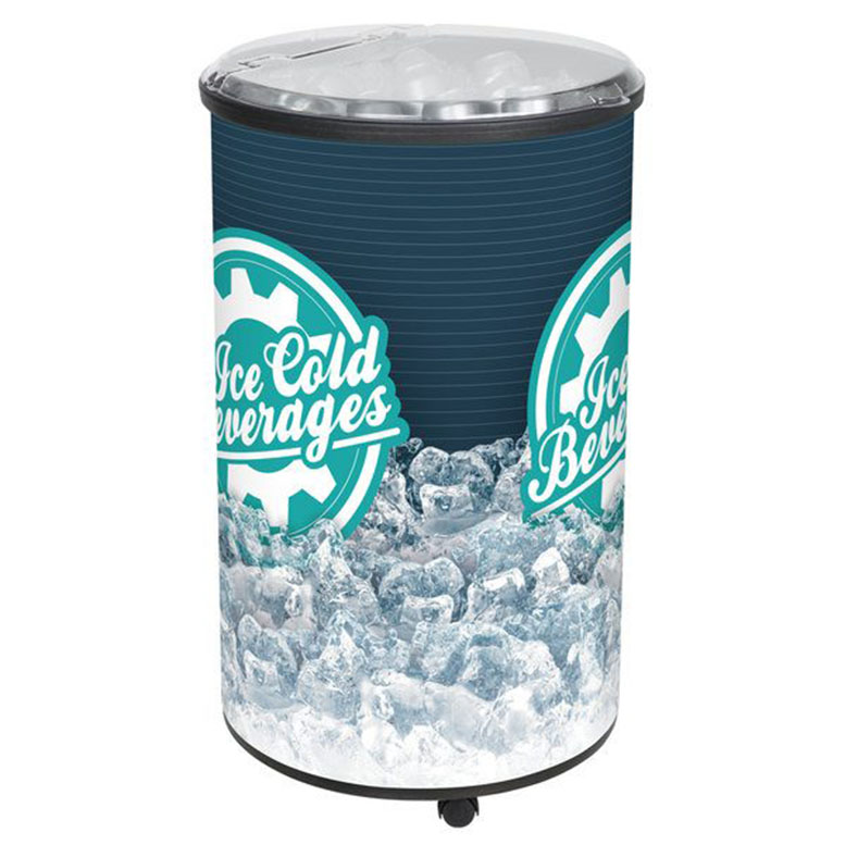 round pepsi cooler pepsi cooler top open